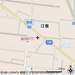 愛知県愛西市塩田町江東周辺の地図