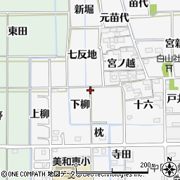 愛知県あま市木折周辺の地図