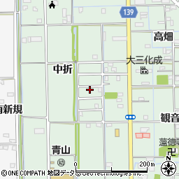 愛知県あま市七宝町沖之島中折96周辺の地図