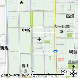 愛知県あま市七宝町沖之島中折周辺の地図