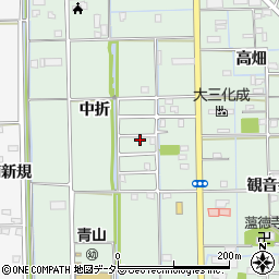 愛知県あま市七宝町沖之島（中折）周辺の地図