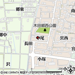 愛知県あま市木田申尾8周辺の地図
