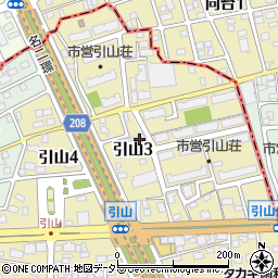 愛知県名古屋市名東区引山3丁目223周辺の地図