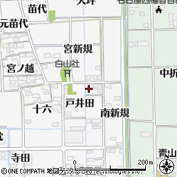 愛知県あま市木折戸井田周辺の地図