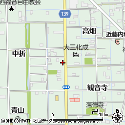 愛知県あま市七宝町沖之島中折154周辺の地図