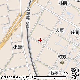 愛知県愛西市町方町大原102周辺の地図