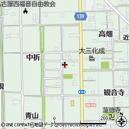 愛知県あま市七宝町沖之島中折158周辺の地図