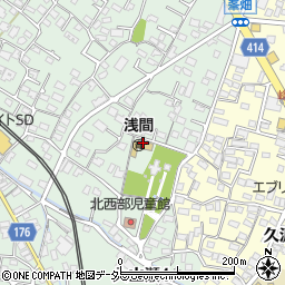 富士市役所　浅間保育園周辺の地図
