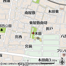 愛知県あま市木田（宮東）周辺の地図