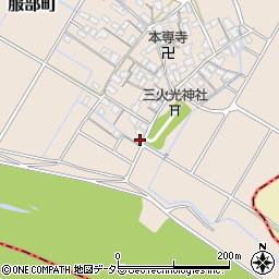 滋賀県彦根市服部町193-1周辺の地図