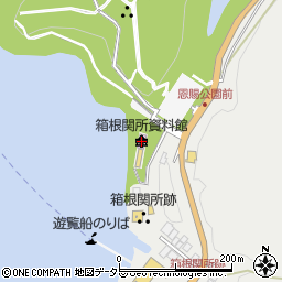 箱根関所資料館周辺の地図