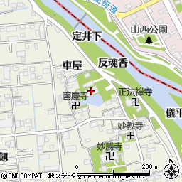 萱津神社周辺の地図