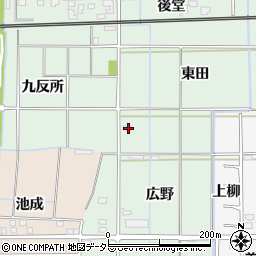 愛知県あま市金岩東田周辺の地図