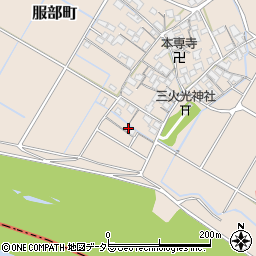 滋賀県彦根市服部町184-1周辺の地図
