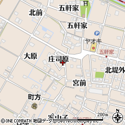 愛知県愛西市町方町庄司原63-12周辺の地図