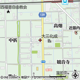 愛知県あま市七宝町沖之島中折168周辺の地図