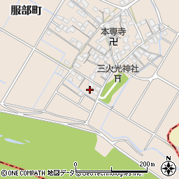滋賀県彦根市服部町198周辺の地図