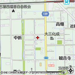 愛知県あま市七宝町沖之島中折172周辺の地図