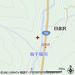 愛知県豊根村（北設楽郡）坂宇場（須栃）周辺の地図