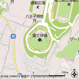 富士総合運動公園野球場（富士球場）周辺の地図