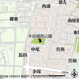木田郷西公園周辺の地図