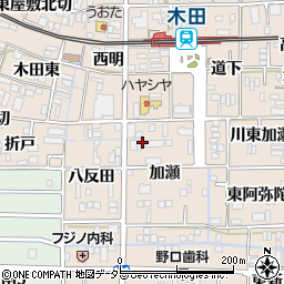 愛知県あま市木田加瀬63-2周辺の地図
