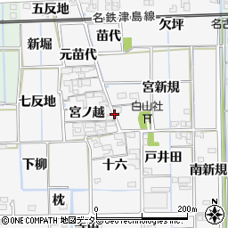 愛知県あま市木折宮之前周辺の地図