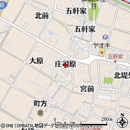愛知県愛西市町方町（庄司原）周辺の地図