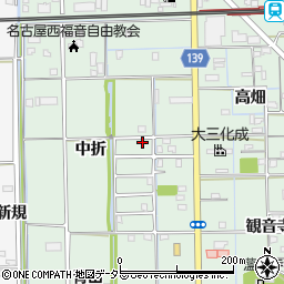 愛知県あま市七宝町沖之島中折61周辺の地図