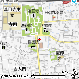 愛知県あま市甚目寺東大門7周辺の地図