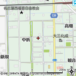 愛知県あま市七宝町沖之島中折63周辺の地図