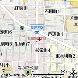 愛知県名古屋市北区杉栄町5丁目周辺の地図