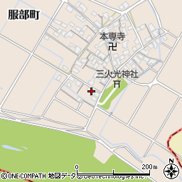 滋賀県彦根市服部町205周辺の地図