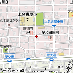 西警察署上名古屋交番周辺の地図
