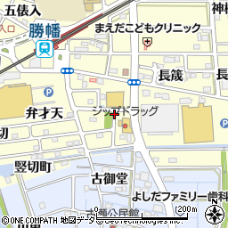 愛知県愛西市勝幡町栄周辺の地図