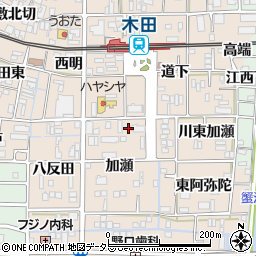 愛知県あま市木田加瀬78周辺の地図