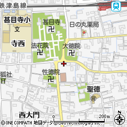 愛知県あま市甚目寺東大門5周辺の地図