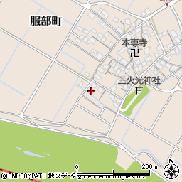 滋賀県彦根市服部町1221-1周辺の地図