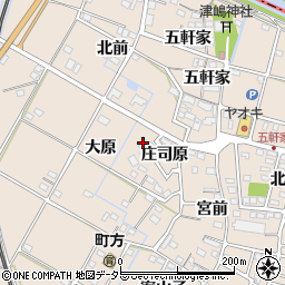 愛知県愛西市町方町大原41周辺の地図