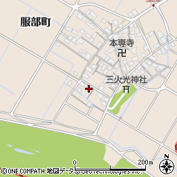 滋賀県彦根市服部町196-1周辺の地図