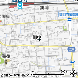 愛知県あま市甚目寺郷中周辺の地図