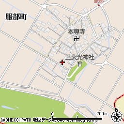 滋賀県彦根市服部町206周辺の地図