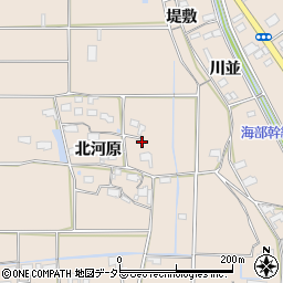 愛知県愛西市早尾町北河原周辺の地図