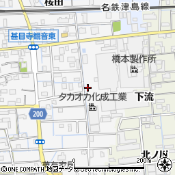 愛知県あま市甚目寺流周辺の地図