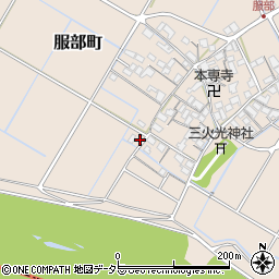 滋賀県彦根市服部町518-2周辺の地図