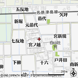 愛知県あま市木折宮ノ越5周辺の地図