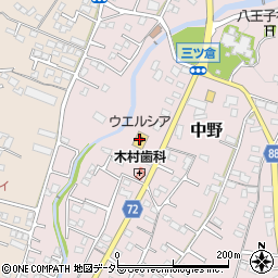 ウエルシア富士中野店周辺の地図