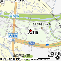 愛知県瀬戸市大坪町周辺の地図
