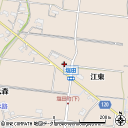 愛知県愛西市塩田町池田165周辺の地図