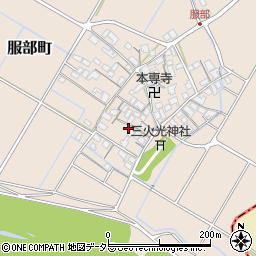 滋賀県彦根市服部町209周辺の地図